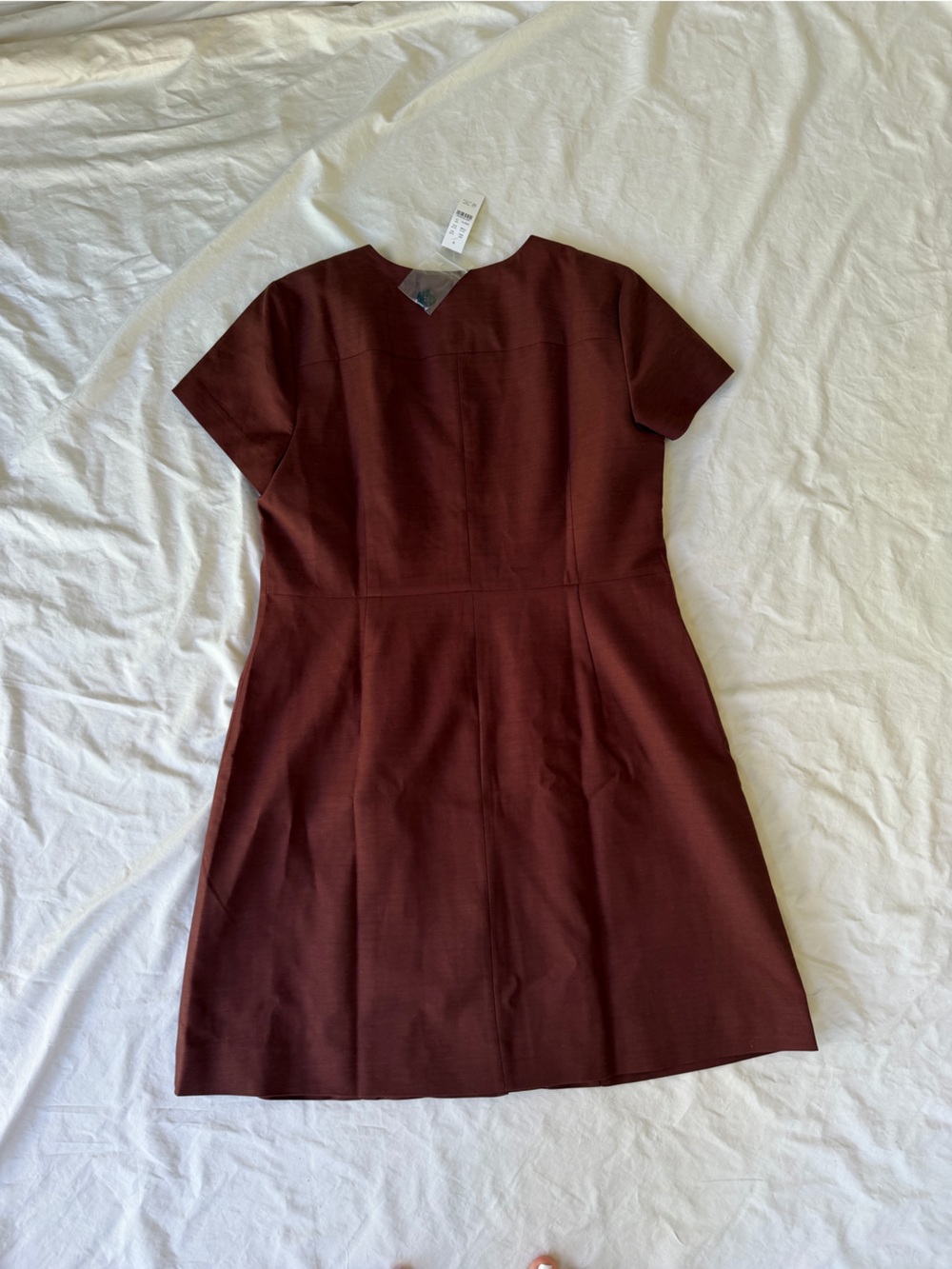 J. Crew Rust Short-Sleeve Button-Front Mini Dress - Picture 6 of 7